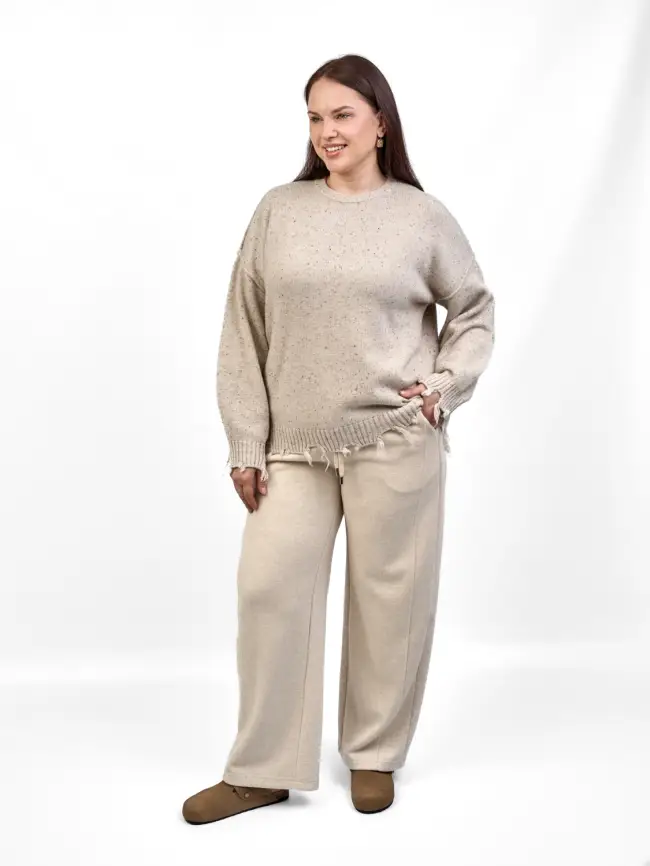 Джемпер рваный оверсайз 58196 Размер 48-58 фото 24