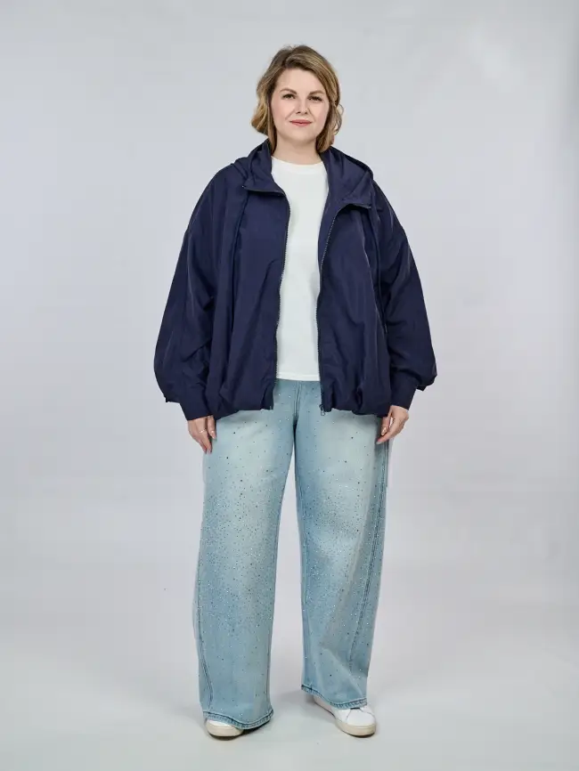 Джинсы в стразах 6788 Размеры 52-58 фото 4