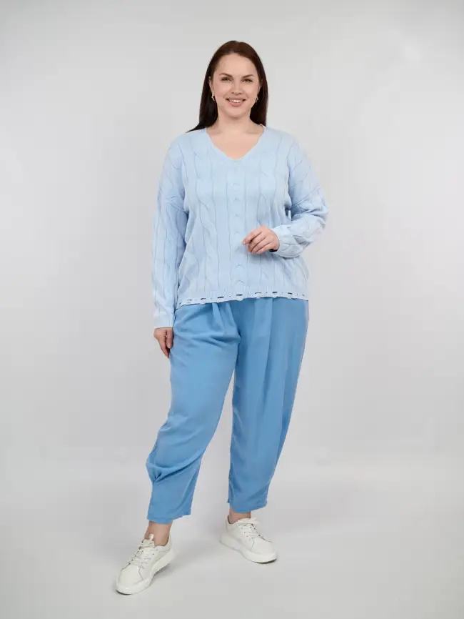 Джемпер Италия косы 3388 Размер 50-58 фото 111