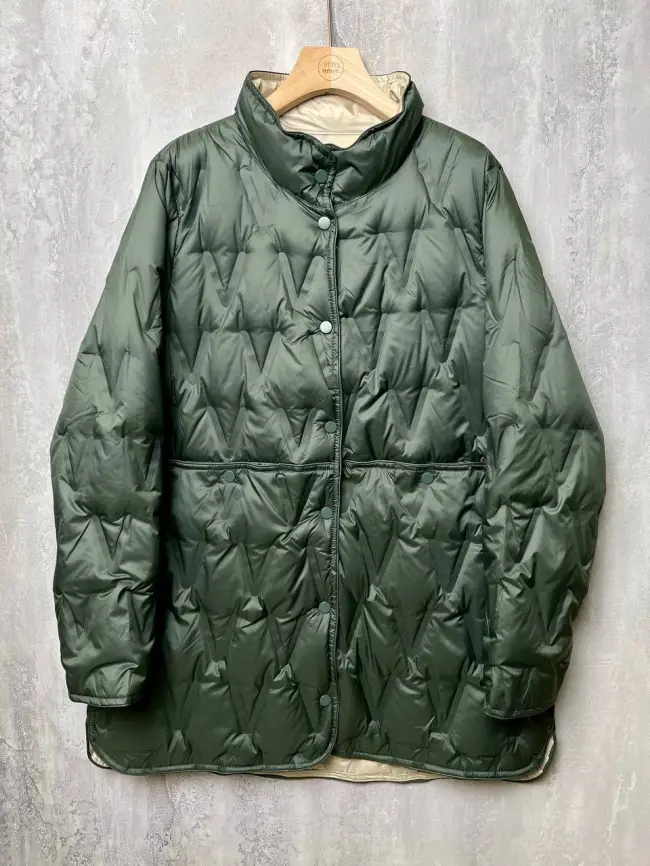 Удлинённая пуховая куртка 90312 Размеры 46-52 фото 2