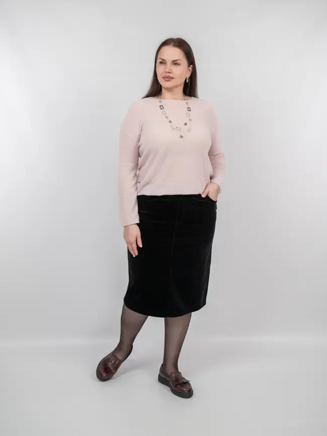 Юбка вельвет 33413 ЭттоПлюс Размеры 50-58 фото 3