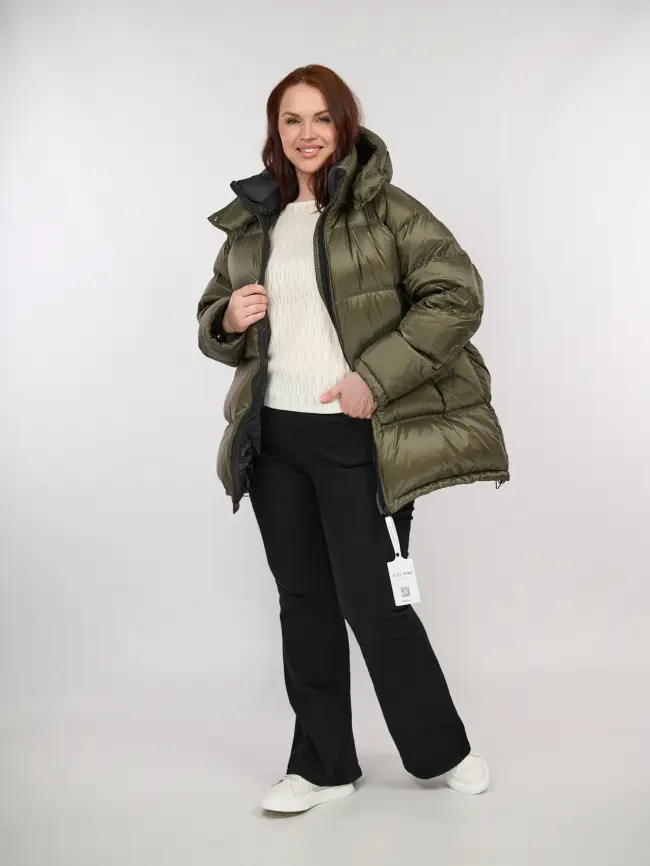 Пуховик зимний 9903 удлиненный Размер 50-60 фото 67