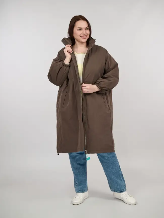 Плащ с утепленной подкладкой 8401 Размер 54-60 фото 11