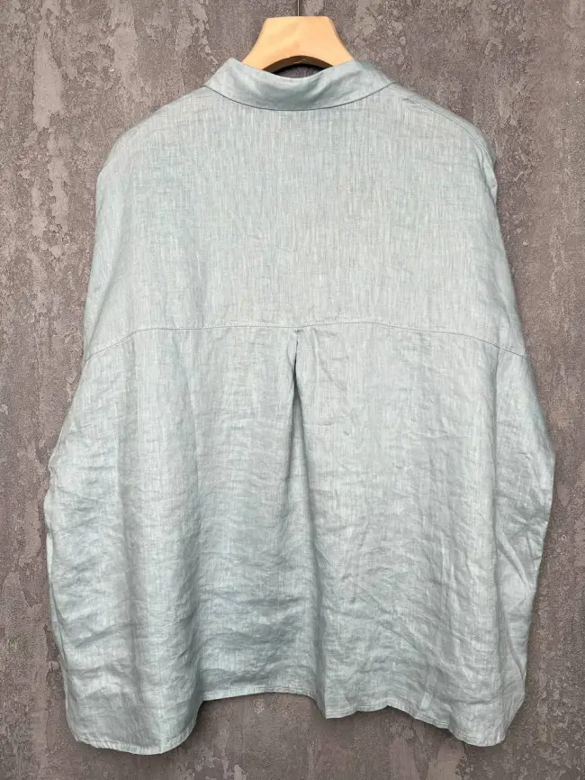 Льняная рубашка с тюльпаном 8342 Размер 50-58 фото 18