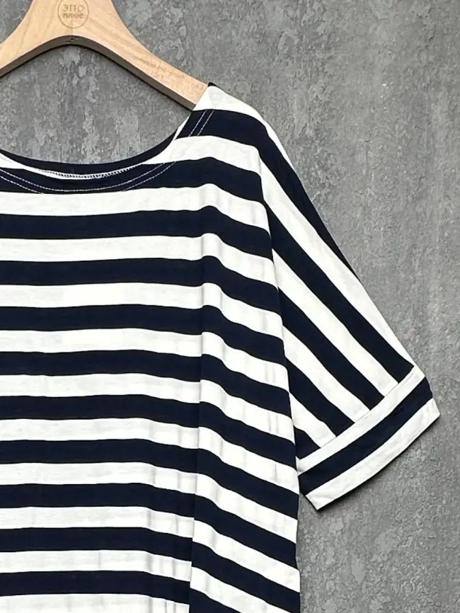 Платье в полоску ЭттоПлюс 0032 размеры 52- 56 фото 26