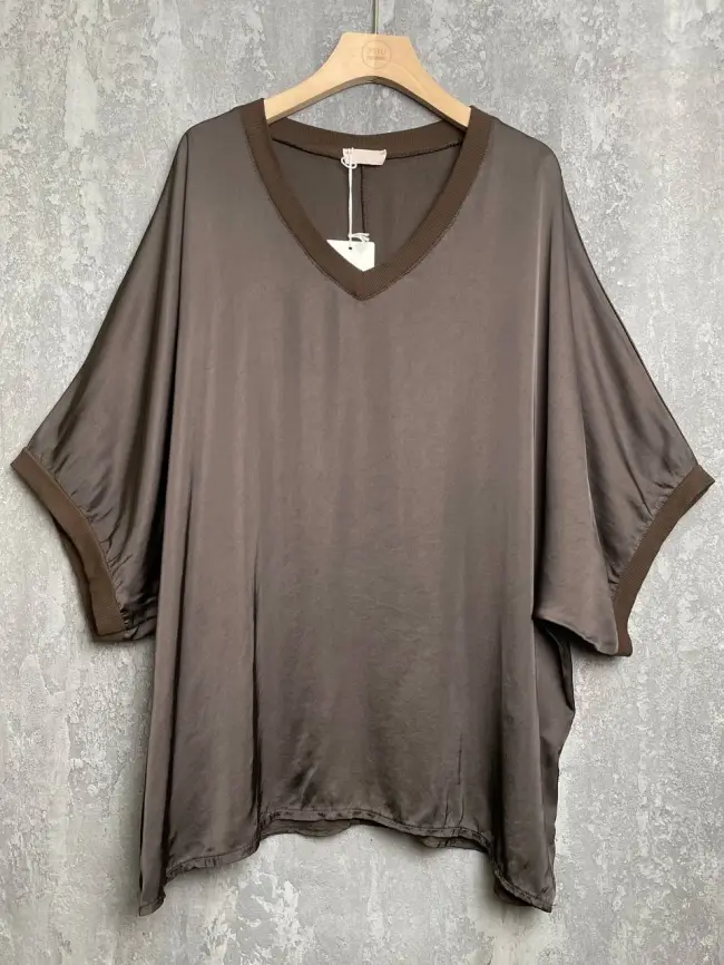 Блуза атлас Италия 84085 Размер 50-56 фото 27