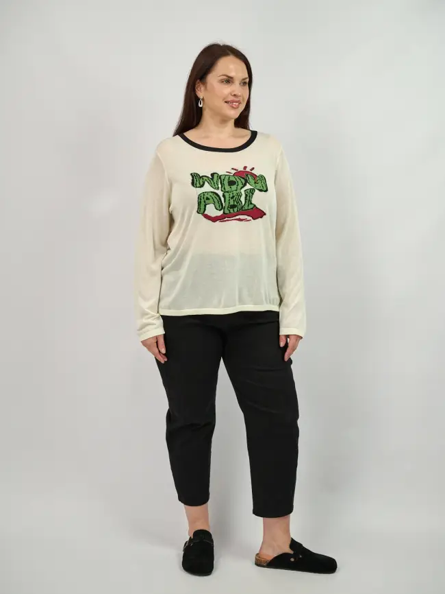 Джемпер с принтом 22717 размер 50- 58 фото 2