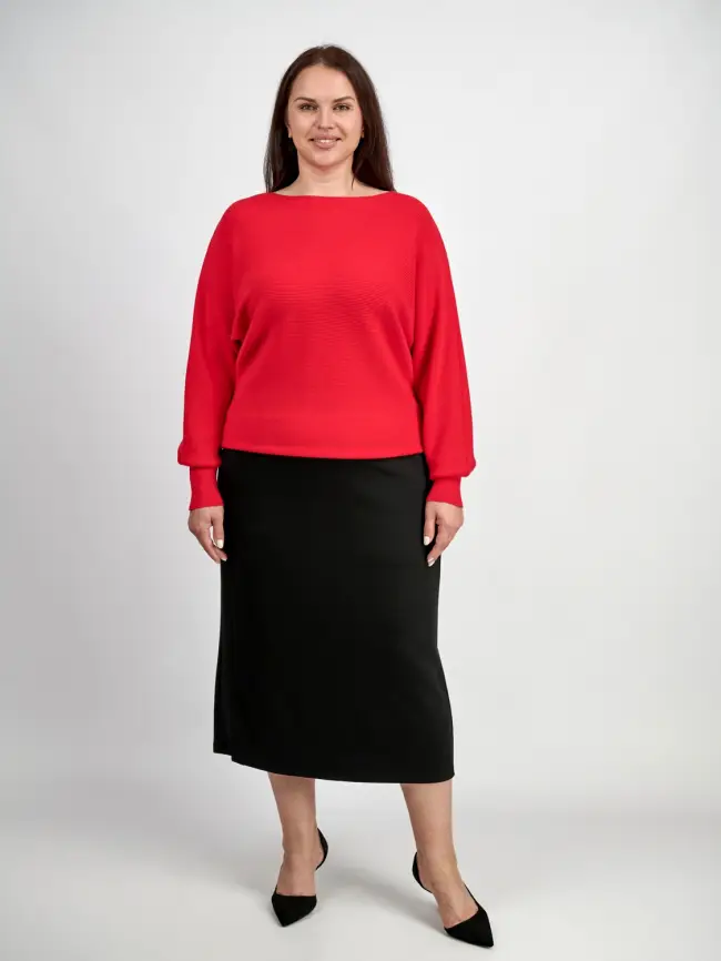 Джемпер в рубчик ЭТТО ПЛЮС 717 Размер 48-58 фото 12