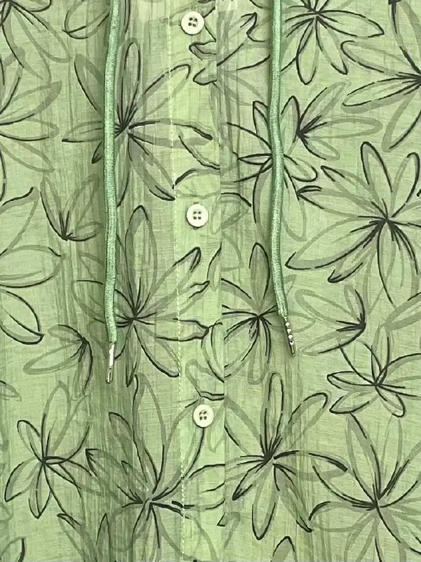 Ветровка-пыльник в цветок 9176 Размер 50-58 фото 11