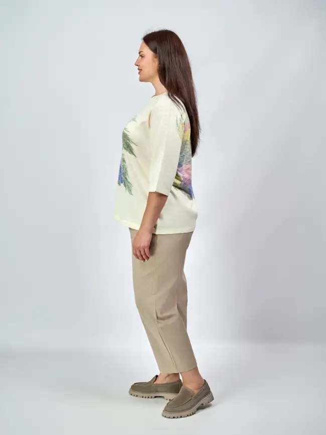 Джемпер облегченный с принтом 1006 Размер 50-58 фото 34