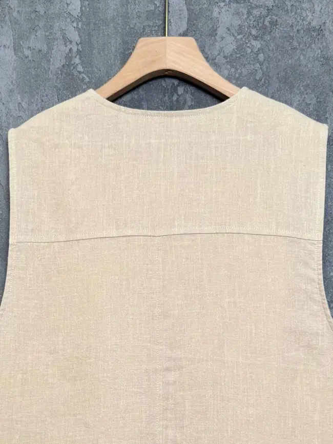 Жилет лен на подкладке 24625 Размер 50-58 фото 8