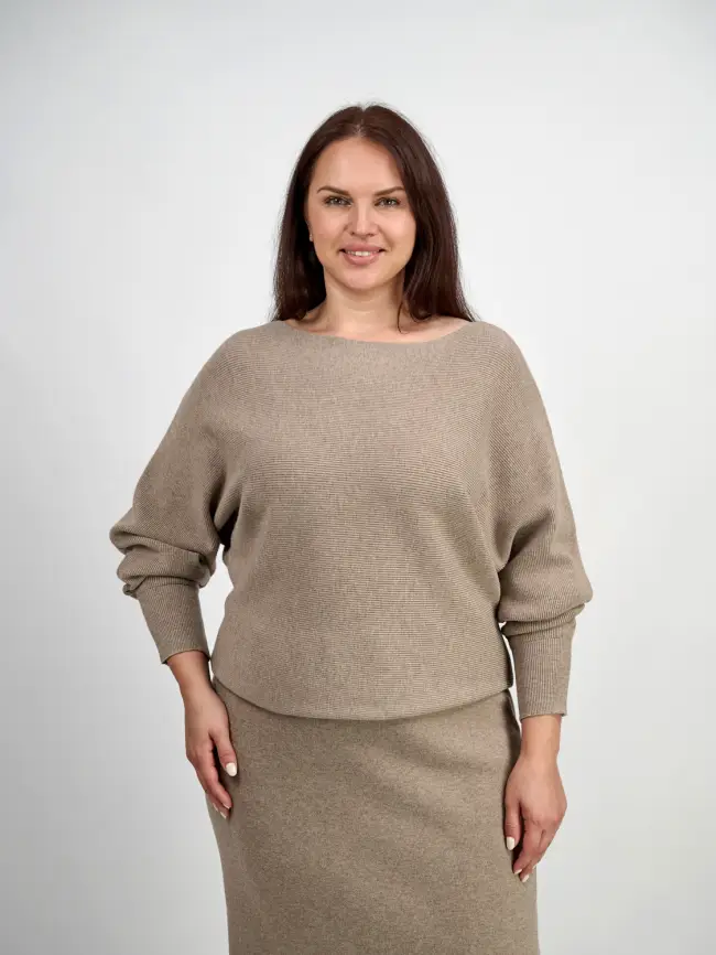 Джемпер в рубчик ЭТТО ПЛЮС 717 Размер 48-58 фото 21