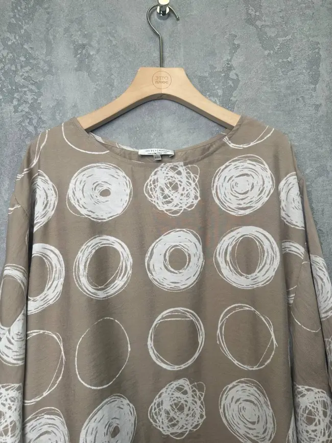 Блуза оверсайз ЭттоПлюс 31599 Размер 48-58 фото 20