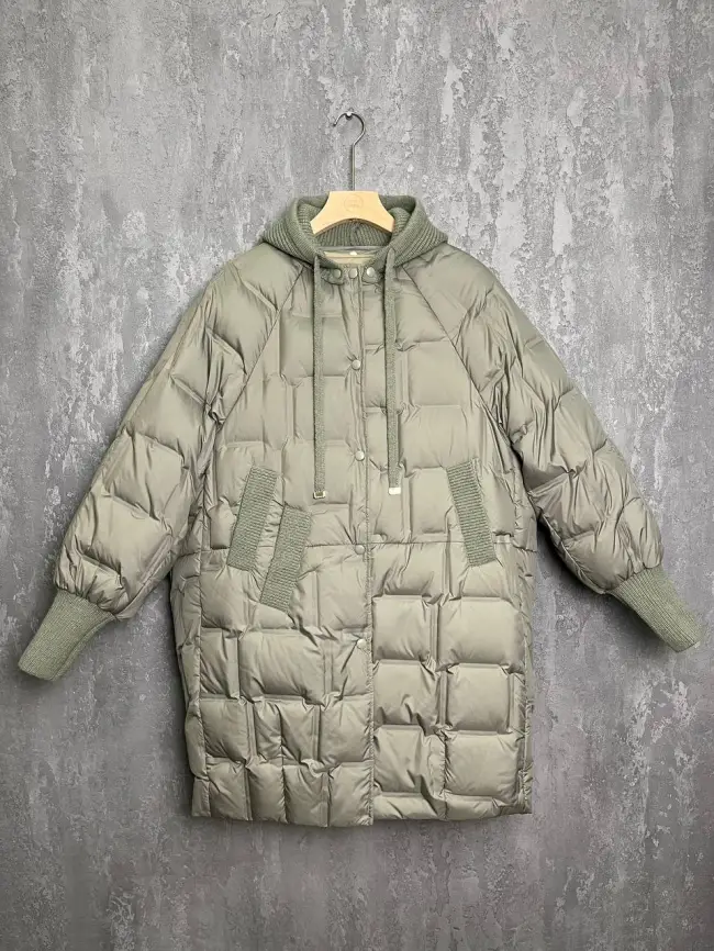 Пуховое пальто 6562 Размер 48-56 фото 3