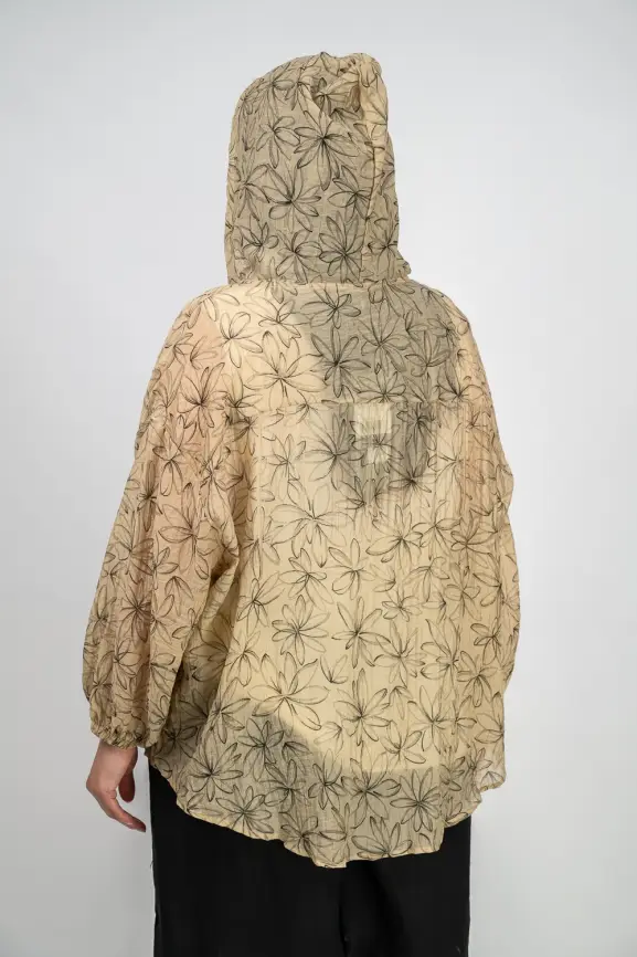 Ветровка-пыльник в цветок 9176 Размер 50-58 фото 30