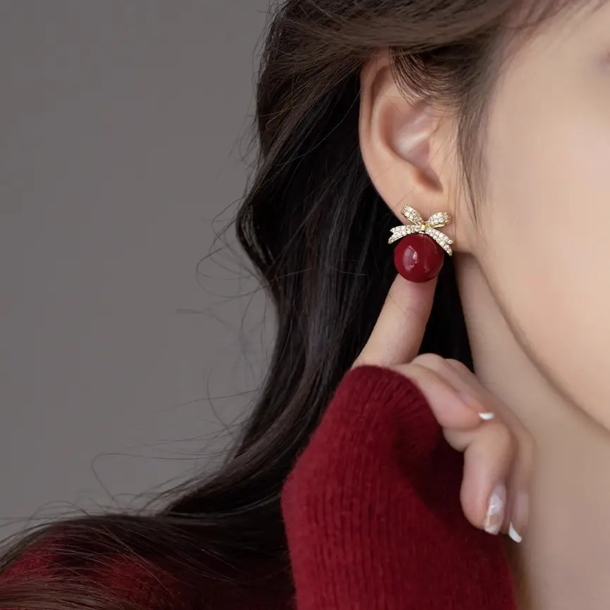 Серьги Бантики Б0060 фото 2