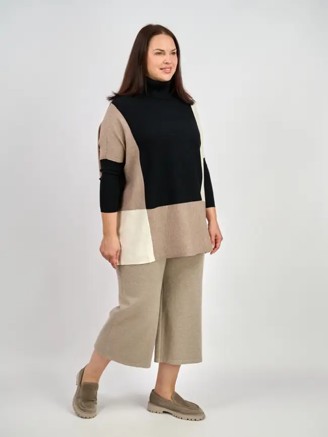 Джемпер три цвета ЭттоПлюс 937 Размер 50-58 фото 12