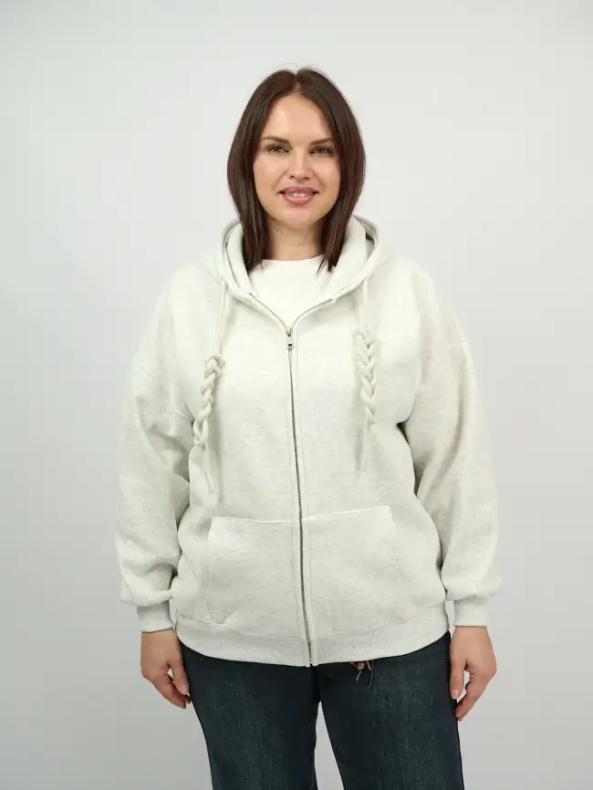 Худи зип утепленное оверсайз 506 Размер 50-58 фото 247