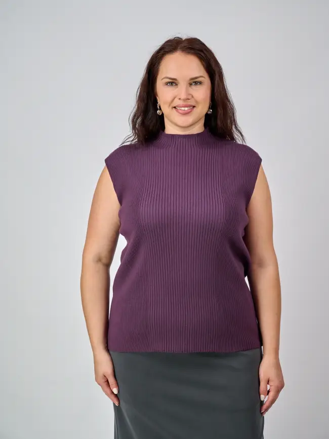 Джемпер без рукавов ЭттоПлюс 876 Размер 54-58 фото 1