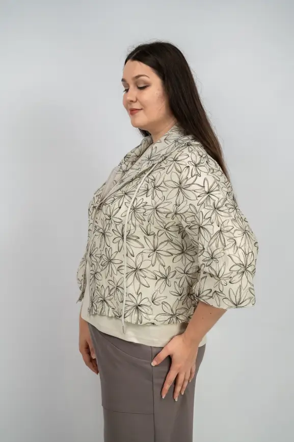 Ветровка-пыльник на молнии 9182 Размер 50-58 фото 14