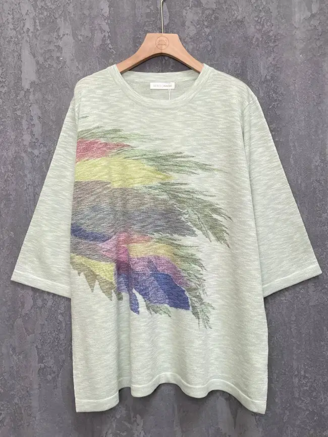 Джемпер облегченный с принтом 1006 Размер 50-58 фото 25