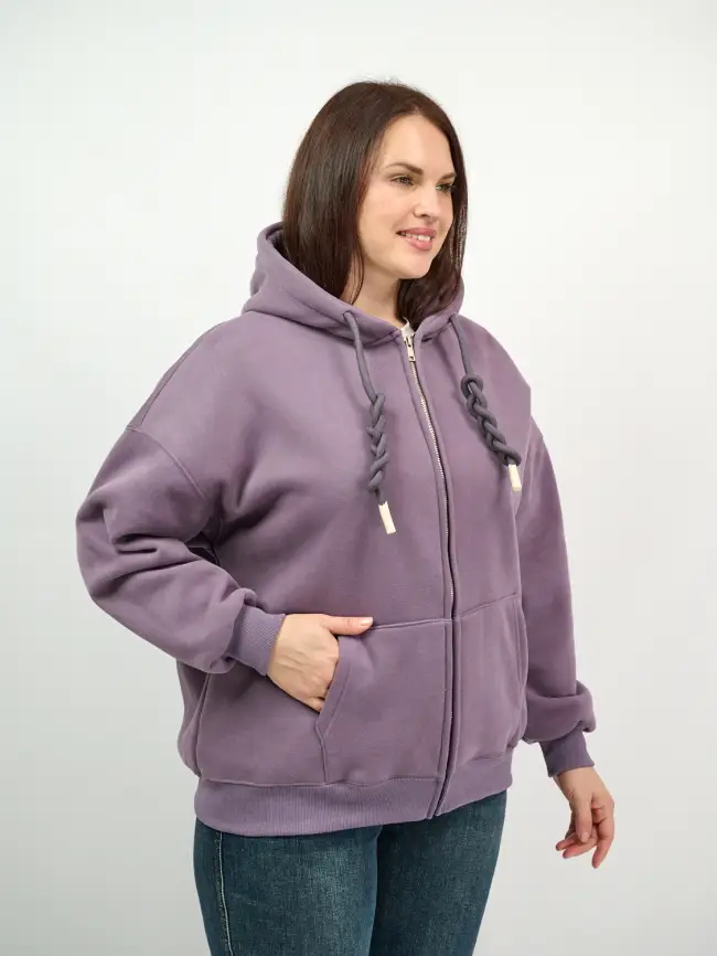 Худи зип утепленное оверсайз 506 Размер 50-58 фото 181