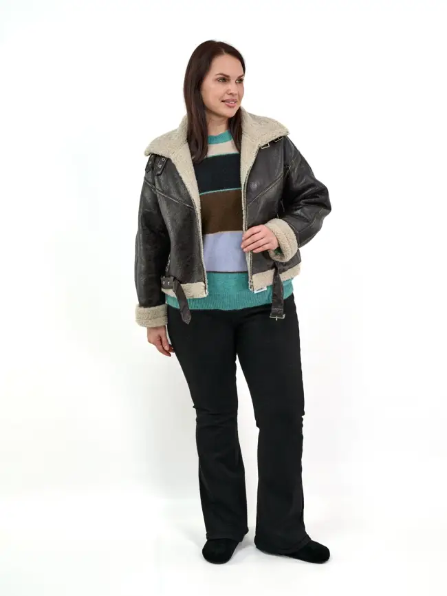 Дубленка авиатор 18907 Размер 50-54 фото 11