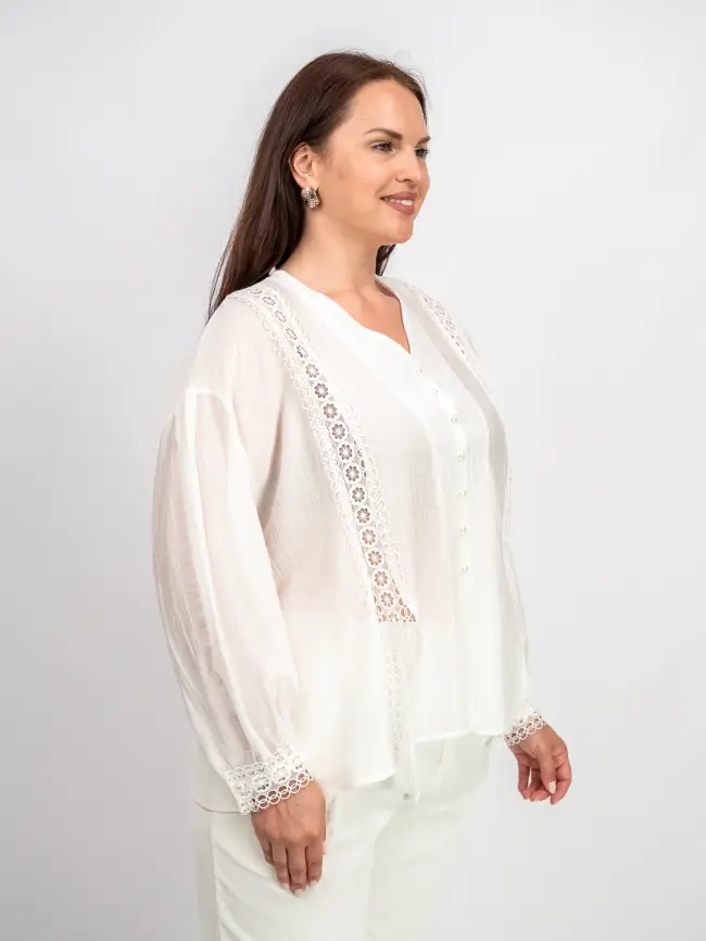 Блуза с разрезами 7704 Размер 50-58 фото 5