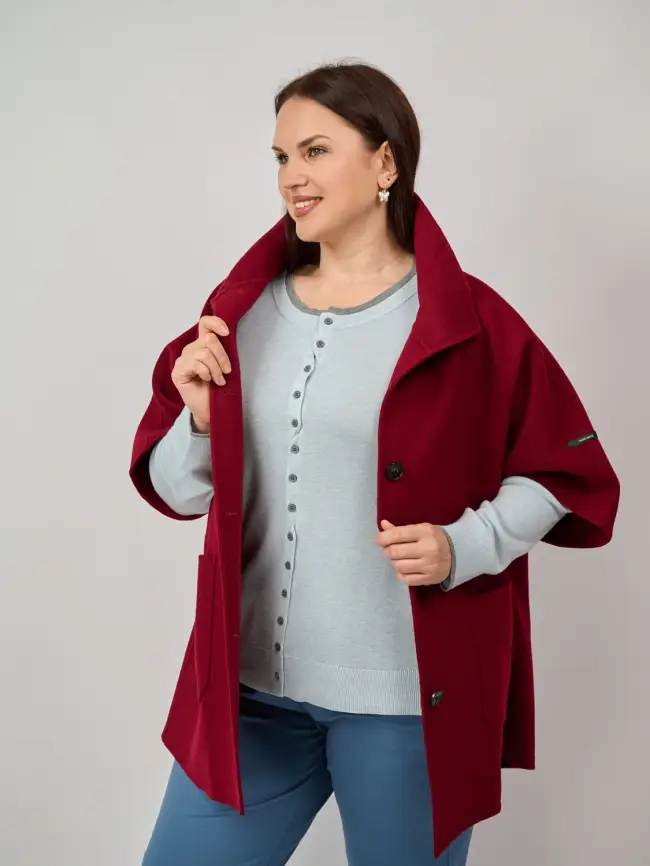 Пальто шерсть 0718 Размер 50-58 фото 8