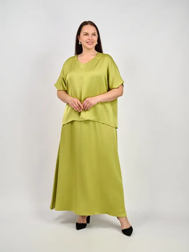 Блуза с v-вырезом ЭттоПлюс 1003 Размеры 50-58 фото 51