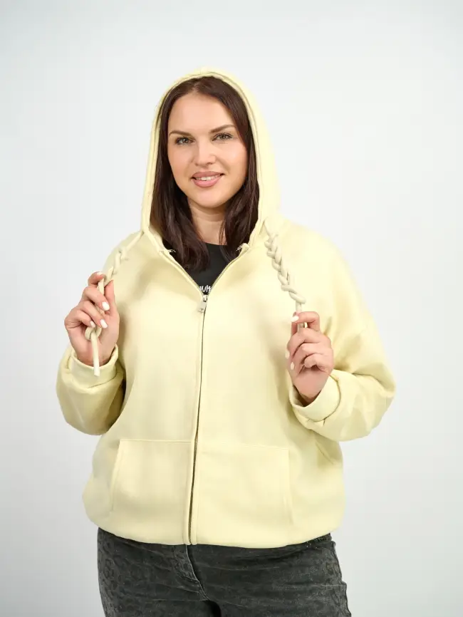 Худи зип утепленное оверсайз 506 Размер 50-58 фото 52