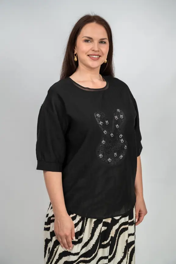 Футболка "Зайчик" 6928 Размер 50-56 фото 28