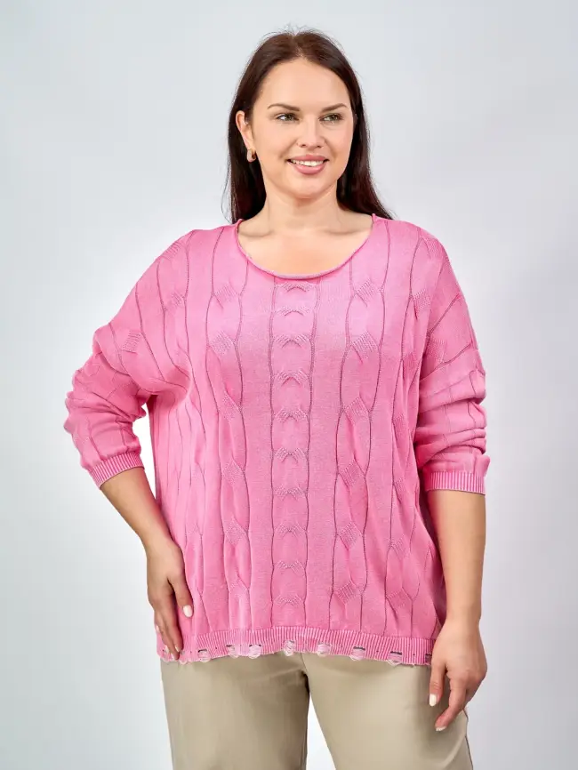 Джемпер Италия с круглым горлом 3388 Размер 50-58 фото 2