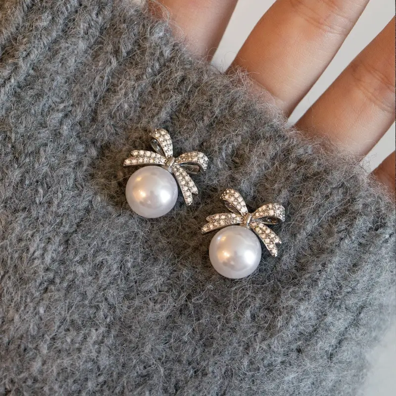 Серьги Бантики Б0060 фото 3