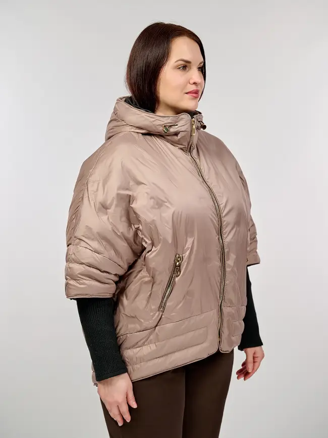 Куртка с трикотажным рукавом 6560 Размер 48-54 фото 57