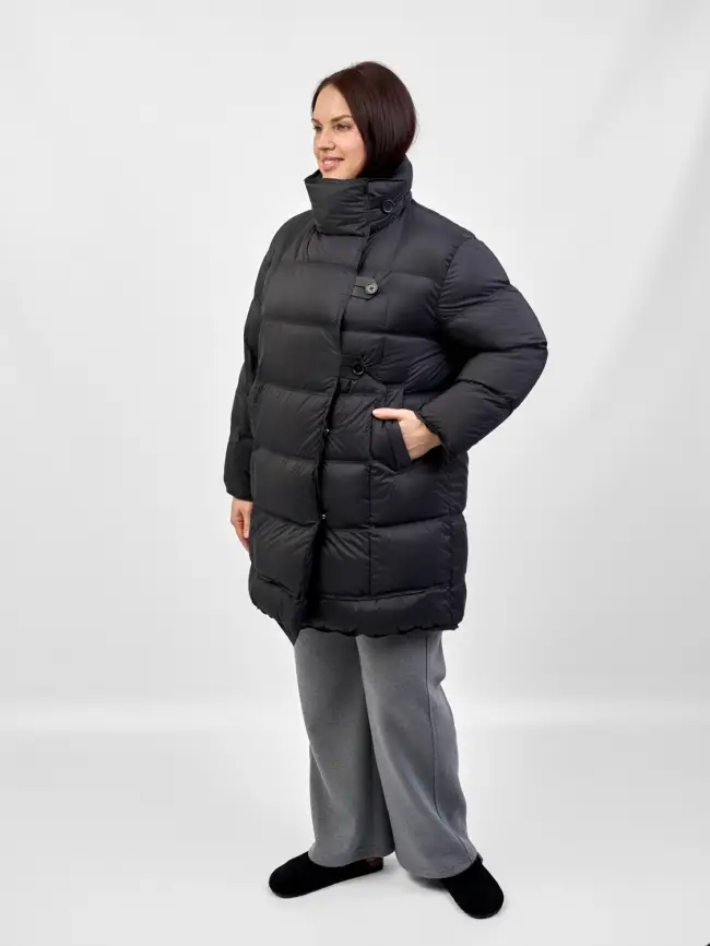 Полупальто пуховое 202416 Размер 50-56 фото 23