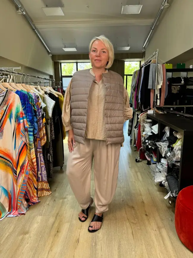 Рубашка фонарик Италия 3160 полоска Размер 52-58 фото 12