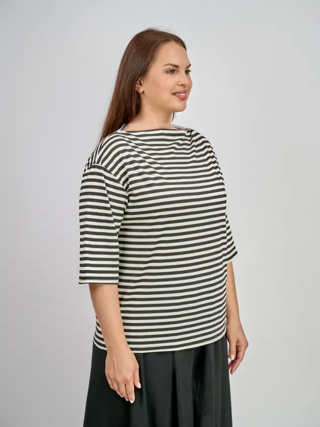 Лонгслив полоска ЭттоПлюс 1711 Размер 50-56 фото 7