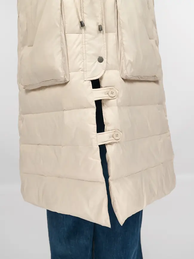 Пуховое пальто 23095 Размер 48-54 фото 25