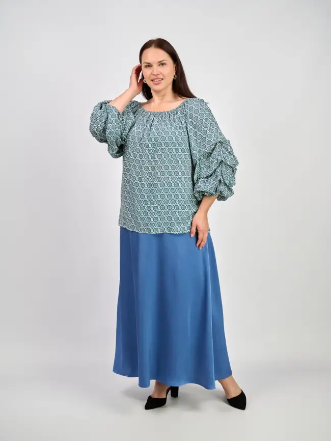 Блуза ЭттоПлюс 34184 Размеры 50-58 фото 4