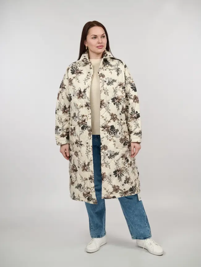 Пуховое пальто 51010 Размер 48-56 фото 6