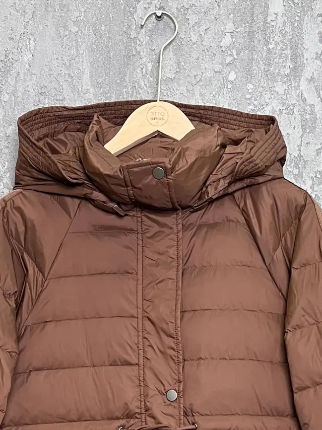 Пуховое пальто 23095 Размер 48-54 фото 12