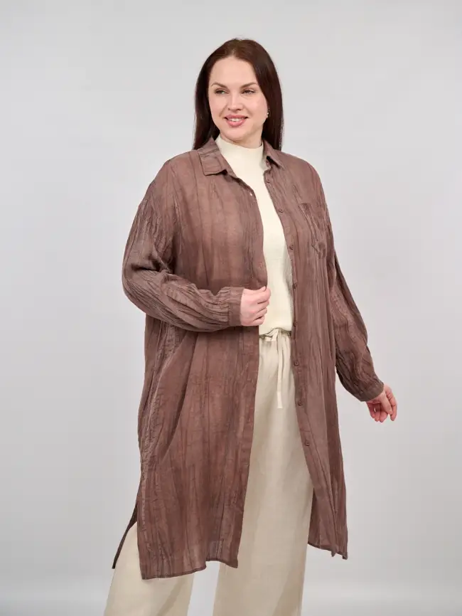 Рубашка-кардиган 2508 Размер 50-58 фото 1