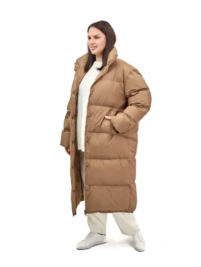 Пуховое пальто 9066 Размер 54-58 фото 37