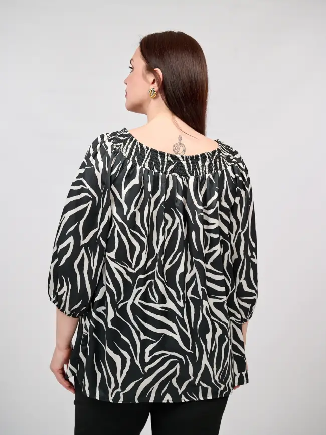 Блуза ЭттоПлюс 34187 Размер 52-58 фото 6