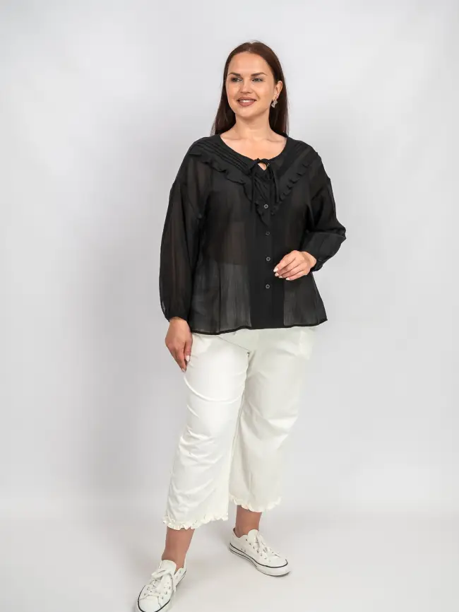 Блуза с оборками 7703 Размер 50-58 фото 13