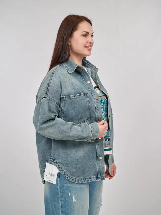 Куртка джинсовая 65227 Размер 48-56 фото 8