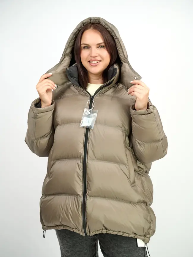 Пуховик зимний 9903 удлиненный Размер 50-60 фото 3