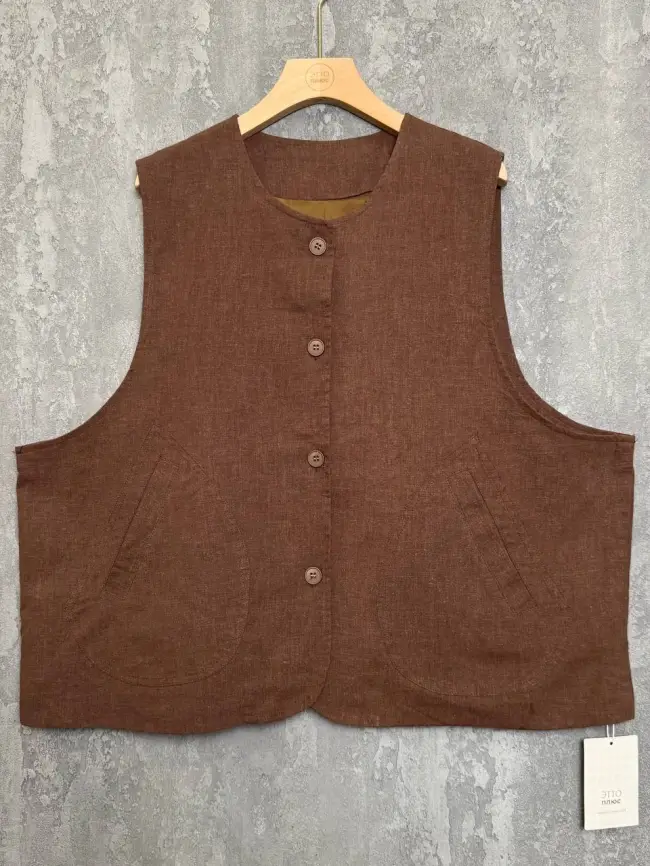 Жилет лен на подкладке 24625 Размер 50-58 фото 13