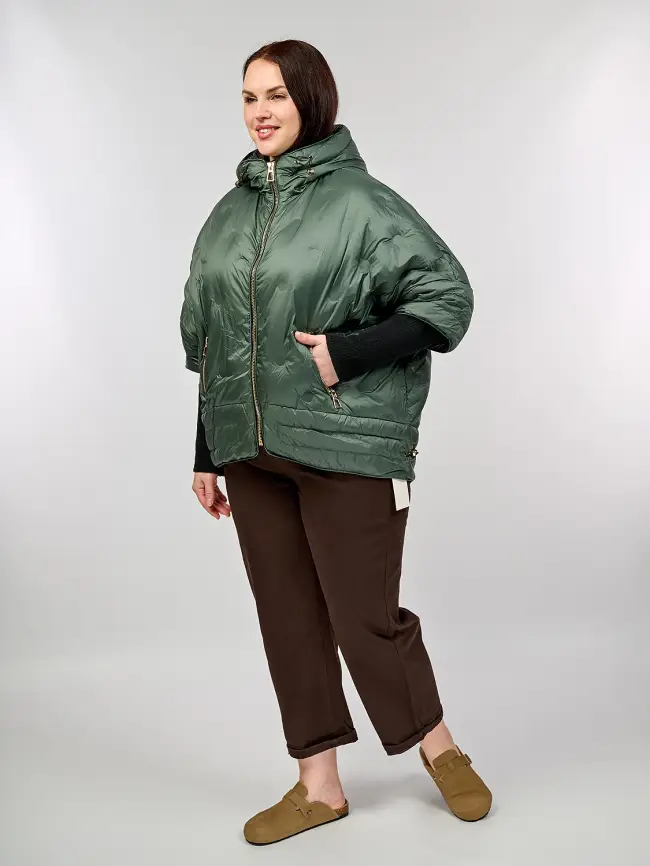 Куртка с трикотажным рукавом 6560 Размер 48-54 фото 7